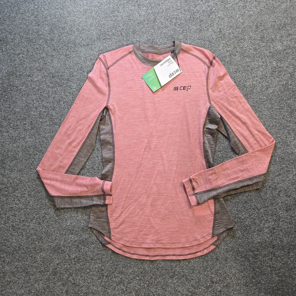 CEP Top Womens Size Small Pink Cold Weather Merino Wool Running Ski Base Layer